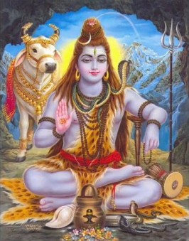 Shiva mit Linga und Nandi